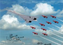 Concorde and Red Arrows Chief Pilot Capt Mike Banister and photographer Adrian Meredith signed