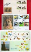 3 x Signed FDCs Insects Signed by Ellie Harrison 2008, Horses Multi-Signed by Lynda Bellingham &