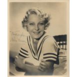 Helen Vinson Signed 10x8 inch Vintage Black and White Photo. Signed in blue ink. Good Condition. All