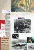 WW2 signed collection, assorted clippings, letters, photos. Includes AVM Digger Magill DFC TLS,