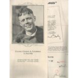 Vintage Colonel Charles A Lindbergh Brochure. Good Condition. All autographs come with a Certificate