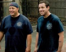 Adam Sandler and Kevin James Signed 10x8 inch Colour Photo. Signed in black ink for the Film