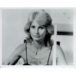 Jill Ireland Signed 10x8 inch Black and White Photo. Signed in black ink. Good Condition. All