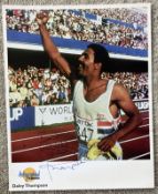 Olympics Daley Thompson signed 10 x 8 inch Autographed Editions photo with career details on