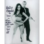 From Russia with Love Martine Beswick signed 10 x 8 inch b/w with Sean Connery, inscribed with