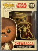 Joonas Suotamo signed Chewbacca Star Wars Vinyl Bobble Head Model signature on box. Good