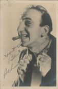 Jimmy Durante Signed 5x3 vintage black and white photo. Good Condition. All autographs come with a