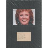 Cilla Black Signed Signature piece with colour photo of Cilla, Mounted to an overall size of