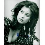 Lana Wood signed 10 x 8 inch b/w photo sexy pose. Good Condition. All autographs come with a