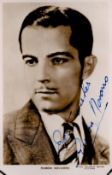 Ramon Navarro Signed 5x3 inch approx Black and White Photo. Signed in blue ink. Good Condition.