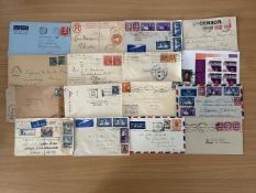 36 Vintage Commonwealth Postal Covers With Vintage stamps and Postmarks. Good Condition. All