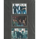 Blue, Simon Webbe, Duncan James, Antony Costa and Lee Ryan Signed colour photograph, mounted with