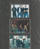Blue, Simon Webbe, Duncan James, Antony Costa and Lee Ryan Signed colour photograph, mounted with