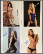 Playboy model collection 4 stunning signed 10x8 colour photos includes Jenny Ann Smith, Alli