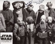 Star Wars A New Hope 8x10 photo signed by David Stone and Eileen Roberts. Good Condition. All