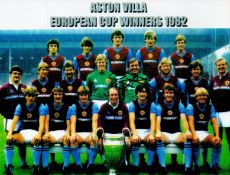 Jimmy Rimmer signed Aston Villa European Cup Winners 1982 10x8 colour team photo. Good Condition.