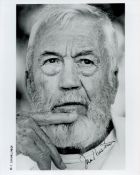 John Huston Signed 10x 8 inch Black and White Photo. Signed in black ink. Est. Good Condition. All