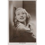 Ann Southern Signed 5x3 vintage black and white photo. Good Condition. All autographs come with a