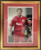 Football Former Liverpool Defender Jens Kronkamp Signed 12x8 inch Colour Photo, In Frame Measuring