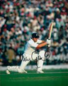 England Cricketer Mike Gatting Signed 10x8 inch Colour Test Match Cricket Photo. Good condition. All