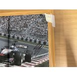 F1 David Coulthard Signed Folded Poster/Magazine, Framed to an overall size of 18 x 14 inches