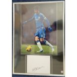 Football Chelsea Star Oscar Signed Signature Card With 12x8 inch Colour Photo in Presentation Frame.