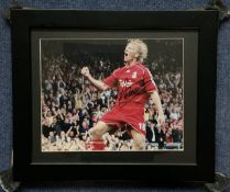 Former Liverpool Star Dirk Kuyt Signed Liverpool FC Photo, Housed in Frame Measuring 14 x 12