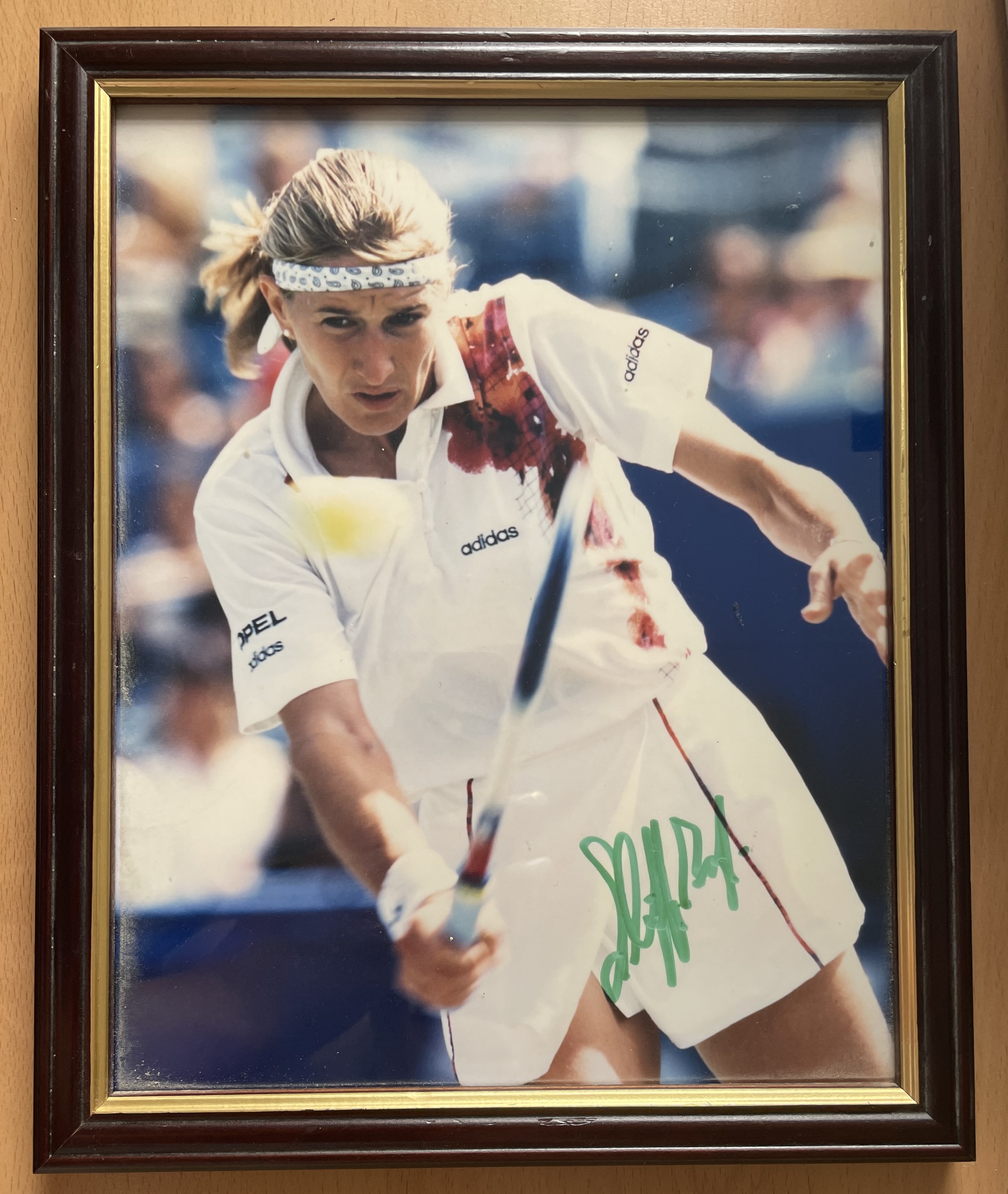 Steffi Graf 9x11 overall size mounted and framed signature piece. Graf (born 14 June 1969) is a