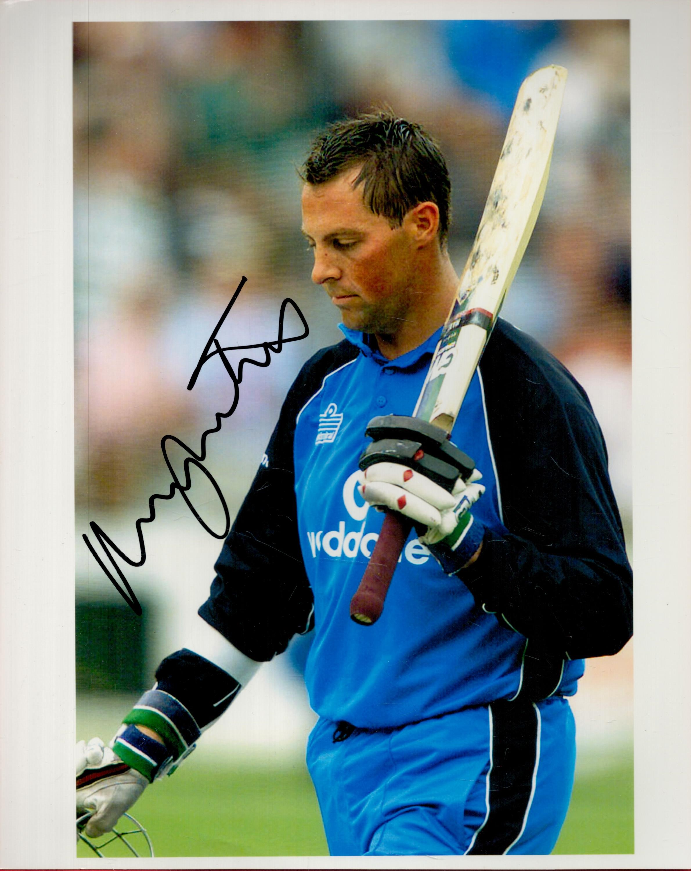 England Cricketer Marcus Trescothick Signed 10x8 inch Colour One Day Cricket Photo. Good
