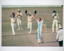 England Cricketer Derek Underwood Signed 10x8 inch Colour Test Match Cricket Photo. Good