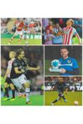 Modern Football Collection of 5 Signed Colour Photos. Signatures include Billy Sharp, Adnan Januzaj,