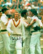 Former Cricket Legend David Lloyd Signed 10x8 inch Colour Photo. Good condition. All autographs come