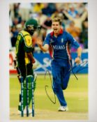 England Cricketer James Anderson Signed 10x8 inch Colour One Day Cricket Photo. Good condition.