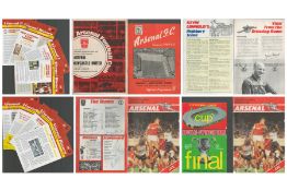 Arsenal FC Collection of 4 Matchday Programmes and 20 The Arsenal History pamphlets. Good condition.