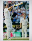 England Cricketer Kevin Peter Pietersen MBE Signed 10x8 inch Colour Test Match Cricket Photo. Good