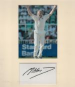 Matthew Hoggard 10x12 overall size mounted signature piece. Good condition. All autographs come with