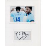 Football Wilfried Bony 14x11 Manchester City mounted signature piece includes signed white card