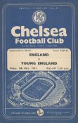 Vintage Matchday Programme For England Vs Young England 5/5/1961. Good condition. All autographs