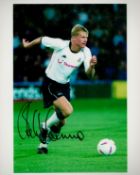 Former Spurs Star Steffen Iversen Signed 10x8 inch Colour Spurs FC Photo. Good condition. All