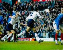 Former Spurs Star Gus Poyet Signed 10x8 inch Colour Spurs FC Photo. Good condition. All autographs