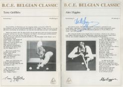 Snooker multi signed Belgian Classic 1986 vintage programme fantastic item includes legends such