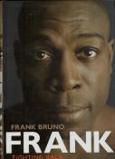 Frank Bruno signed hardback book titled Frank Fighting Back signature on the inside title page. Good