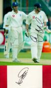 England Cricket Anthony McGrath Signed 10x8 inch Colour Photo, With Alec Stewart Signed 5x3 inch