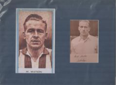 1900's Football Star William Watson Signed Black and white photo, with unsigned pixelated photo