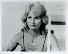 Jill Ireland Signed 10x8 inch Black and White Photo. Signed in black ink. Good Condition. All