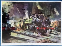 Terence Cuneo Colour Railway Print 23x31 titled 'The Great Marquess' . Good Condition. All