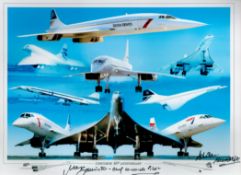 Concorde Chief Pilot Capt Mike Banister and photographer Adrian Meredith signed stunning 16 x 12