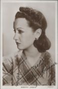 Dorothy Lamour Signed 5x3 vintage black and white photo. Good Condition. All autographs come with
