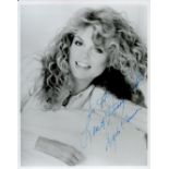 Dyan Cannon Signed 10x8 inch Black and White Photo. Signed in blue ink. Dedicated. Good Condition.