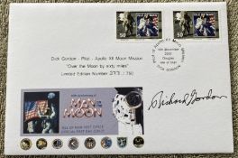 Apollo Astronaut Richard Gordon signed Isle of Man 2009 Space FDC. Good Condition. All autographs